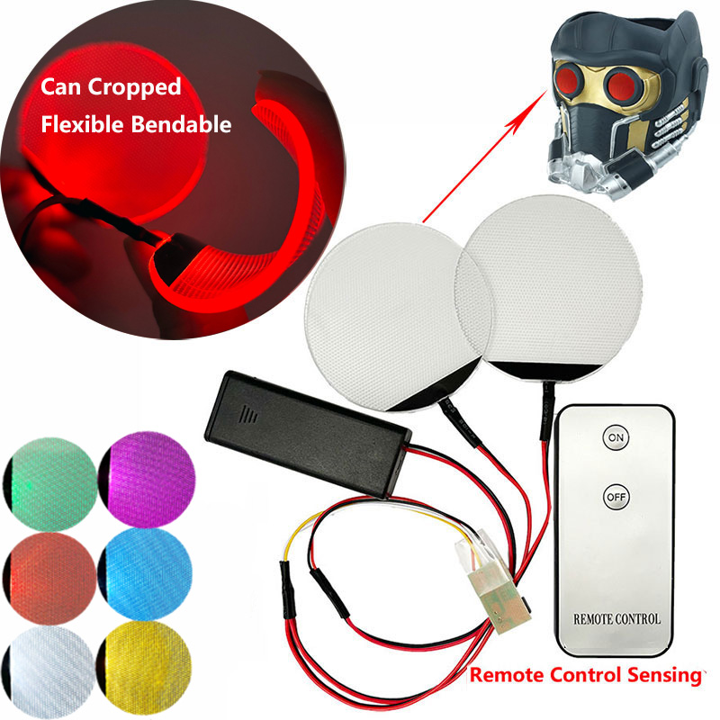 Cosplay Prop Kit - Halloween masker helm Aksesori lampu Led,