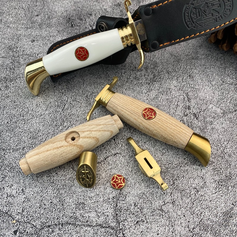 Craft Knife Set - Pegangan Kayu Solid Alami Federasi Rusia