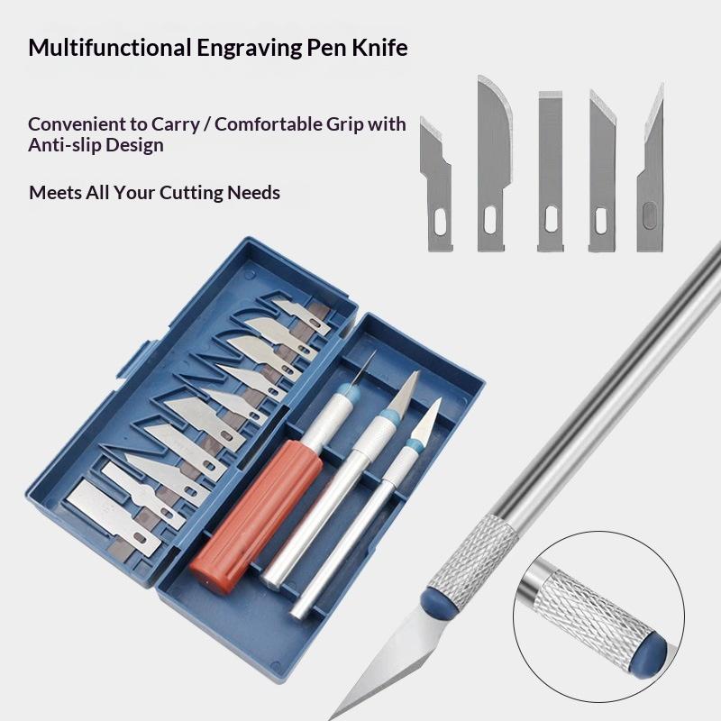 Craft Knife Set - Set Pisau Kerajinan Ukir Multifungsi 13