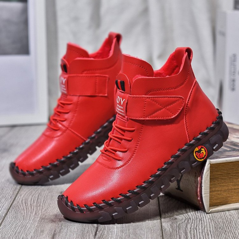 Velcro Hook Loop - Sepatu Bot Musim Dingin Berlapis Bulu