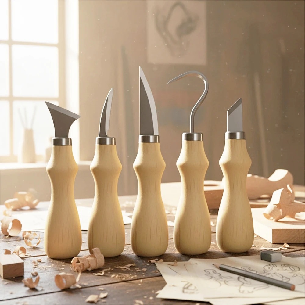 5 Buah Set Alat Ukir Kayu, Pis - Craft Knife Set ulasan dan harga