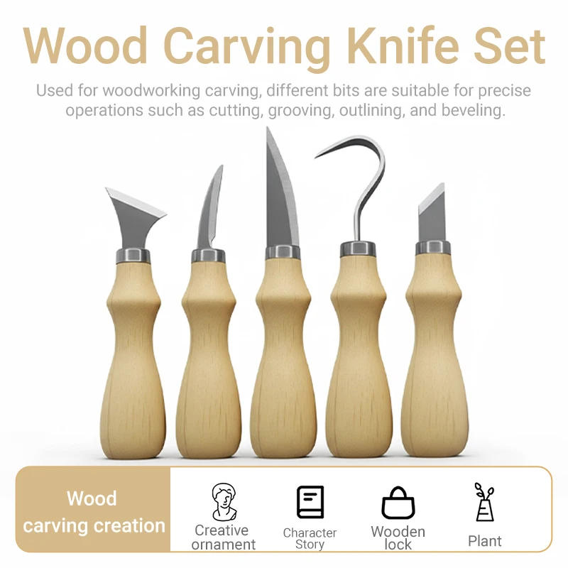 5 Buah Set Alat Ukir Kayu, Pis - Craft Knife Set ulasan dan harga