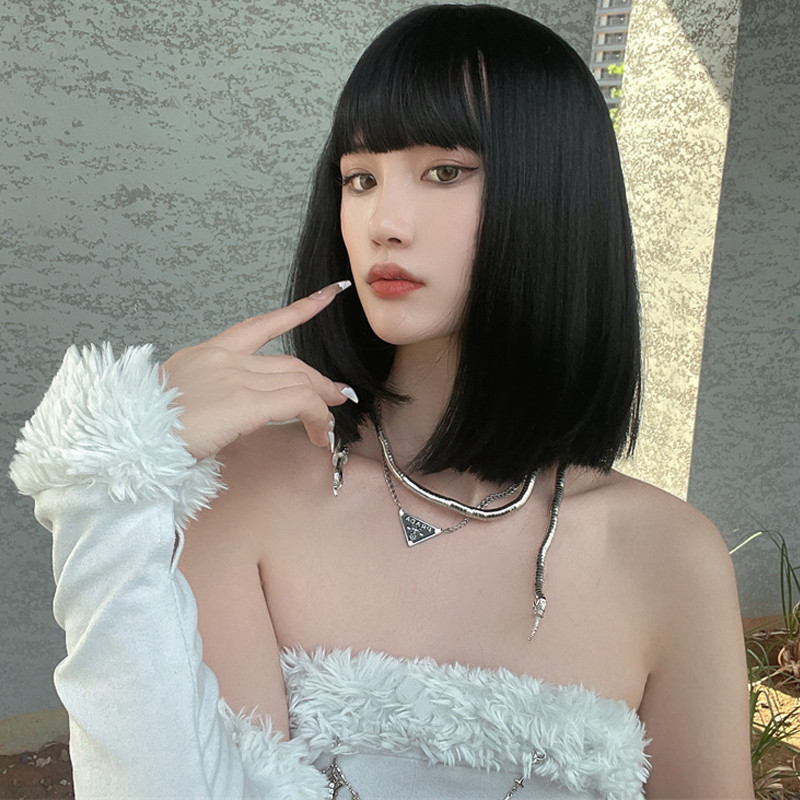 Wig sintetis alami baru rambut - Wig Fiber Net ulasan dan harga