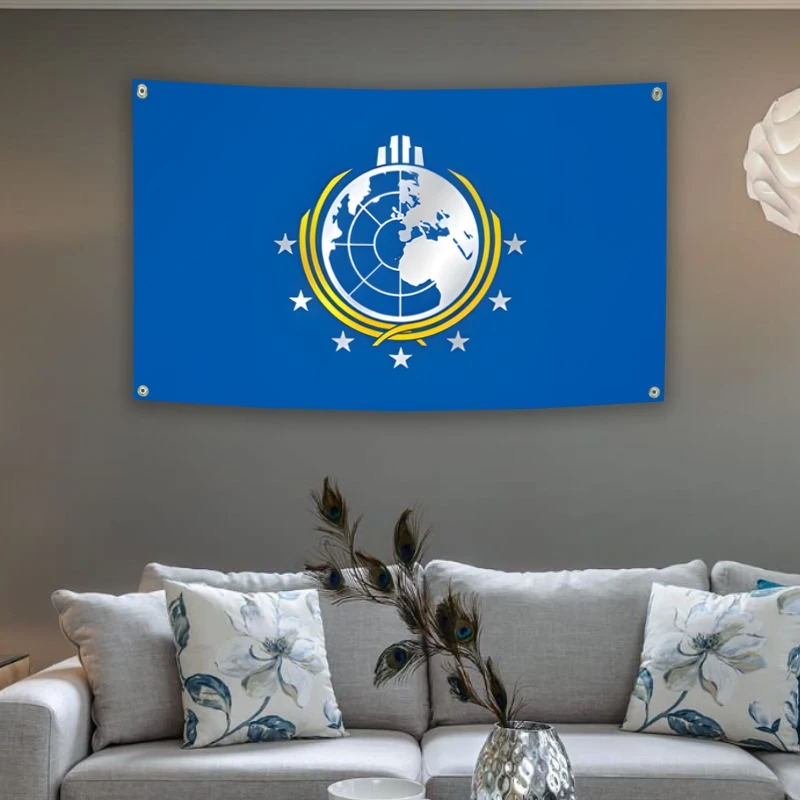 Bendera Super Earth Helldivers - Fallout Cosplay Prop ulasan dan harga