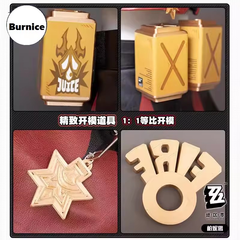 Zenless Zone Zero Cosplay, kos - Burnice Cosplay Prop ulasan dan harga