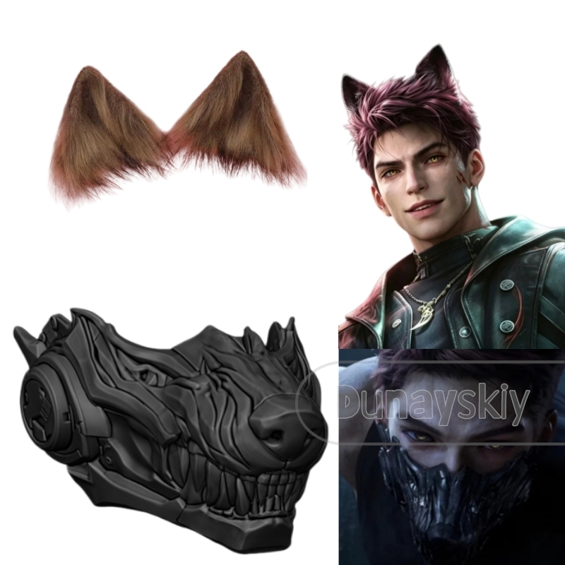 Topeng Serigala Valko Love and - Cosplay Prop 3D Print ulasan dan harga
