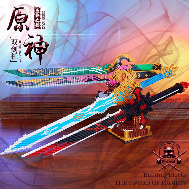 Genshin blok bangunan pedang d - Cosplay Prop Building ulasan dan harga