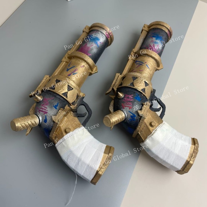 28Cm/11,02in Jinx Pistol Dises - Cosplay Prop Display ulasan dan harga
