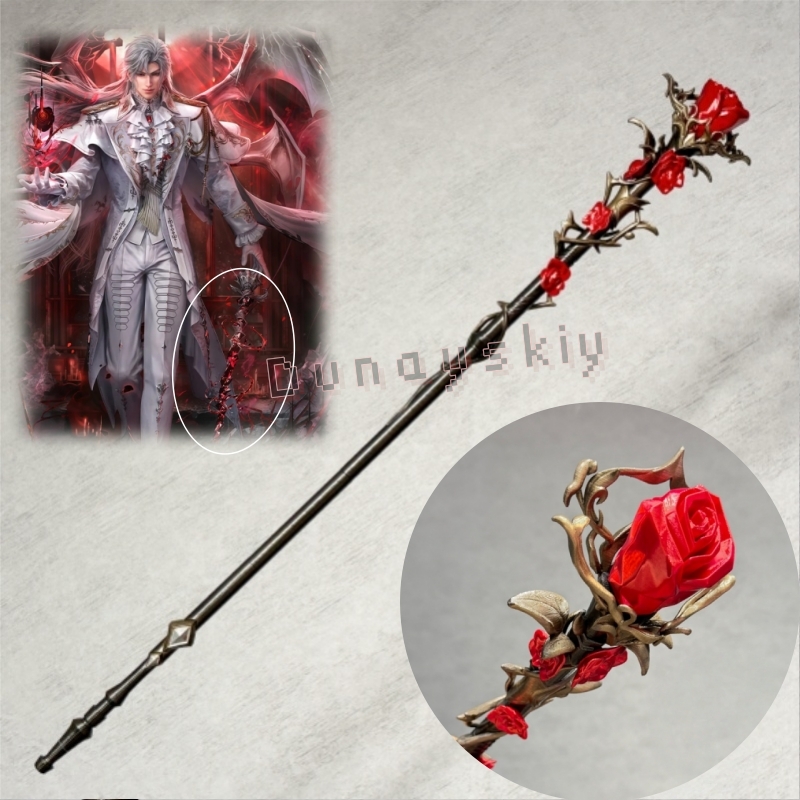 Sylus Staff Silver Wing Demon  - Cosplay Prop 3D Print ulasan dan harga