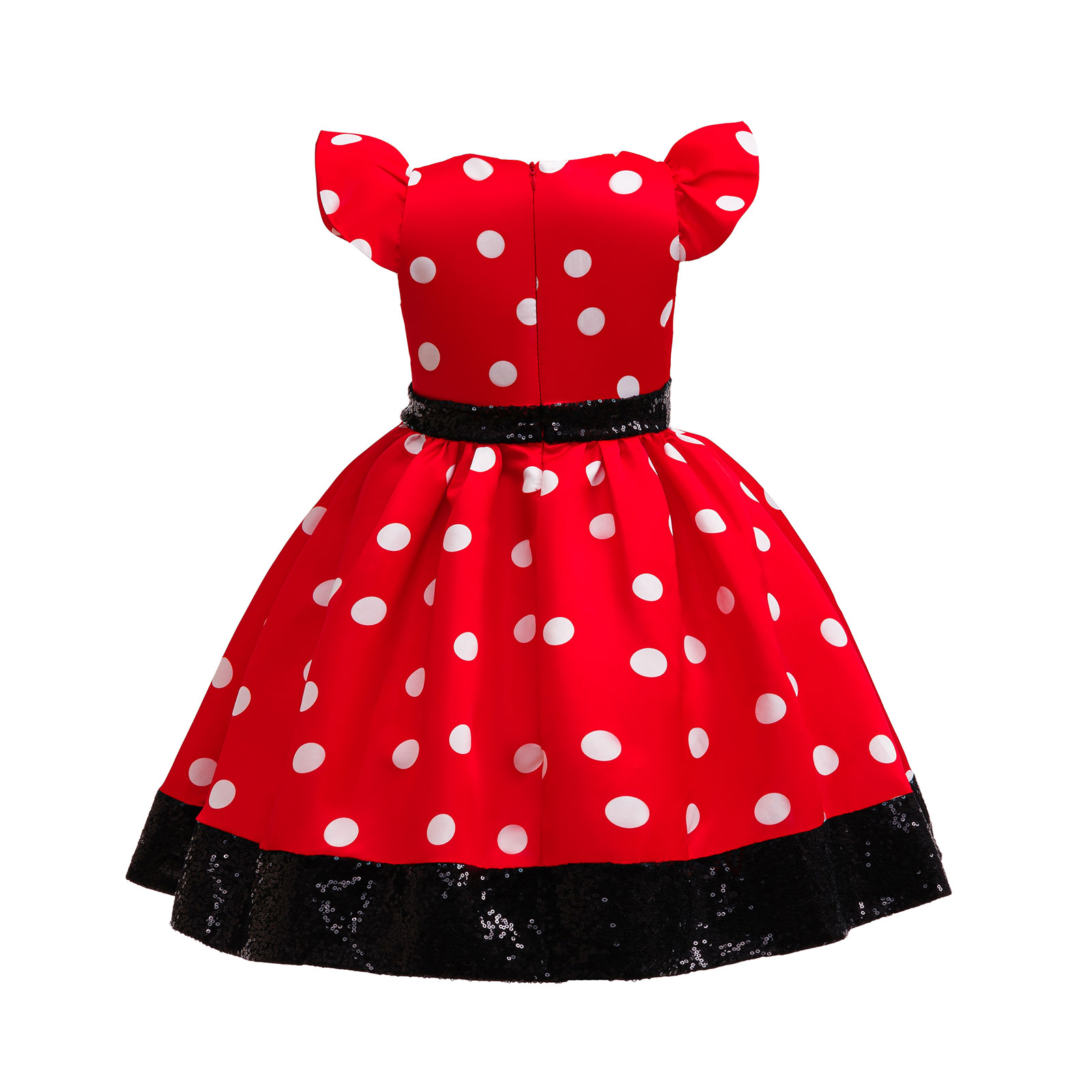 Gaun Putri Polkadot Merah Puti - Cosplay Prop Bow ulasan dan harga