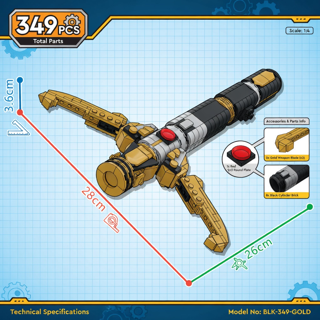 Pedang Energi Sci-Fi Hilt MOC  - Cosplay Prop Building ulasan dan harga