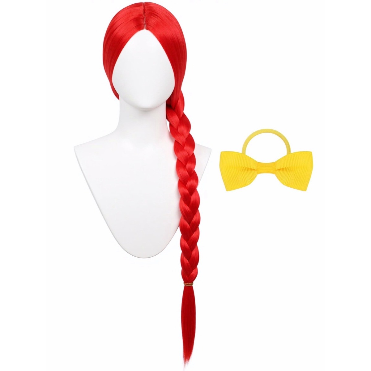 Wig Lurus Panjang 61cm Merah T - Cosplay Prop Bow ulasan dan harga